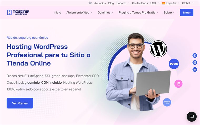 Hosting WordPress — Desarrollo y Diseño Web por Carlos Viteri