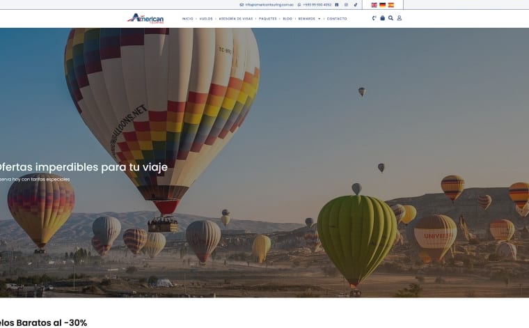 American Touring — Desarrollo y Diseño Web por Carlos Viteri