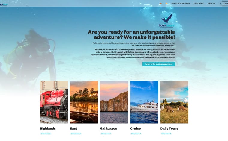 Boint Tours — Desarrollo y Diseño Web por Carlos Viteri
