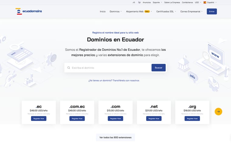 Ecuadomains — Desarrollo y Diseño Web por Carlos Viteri