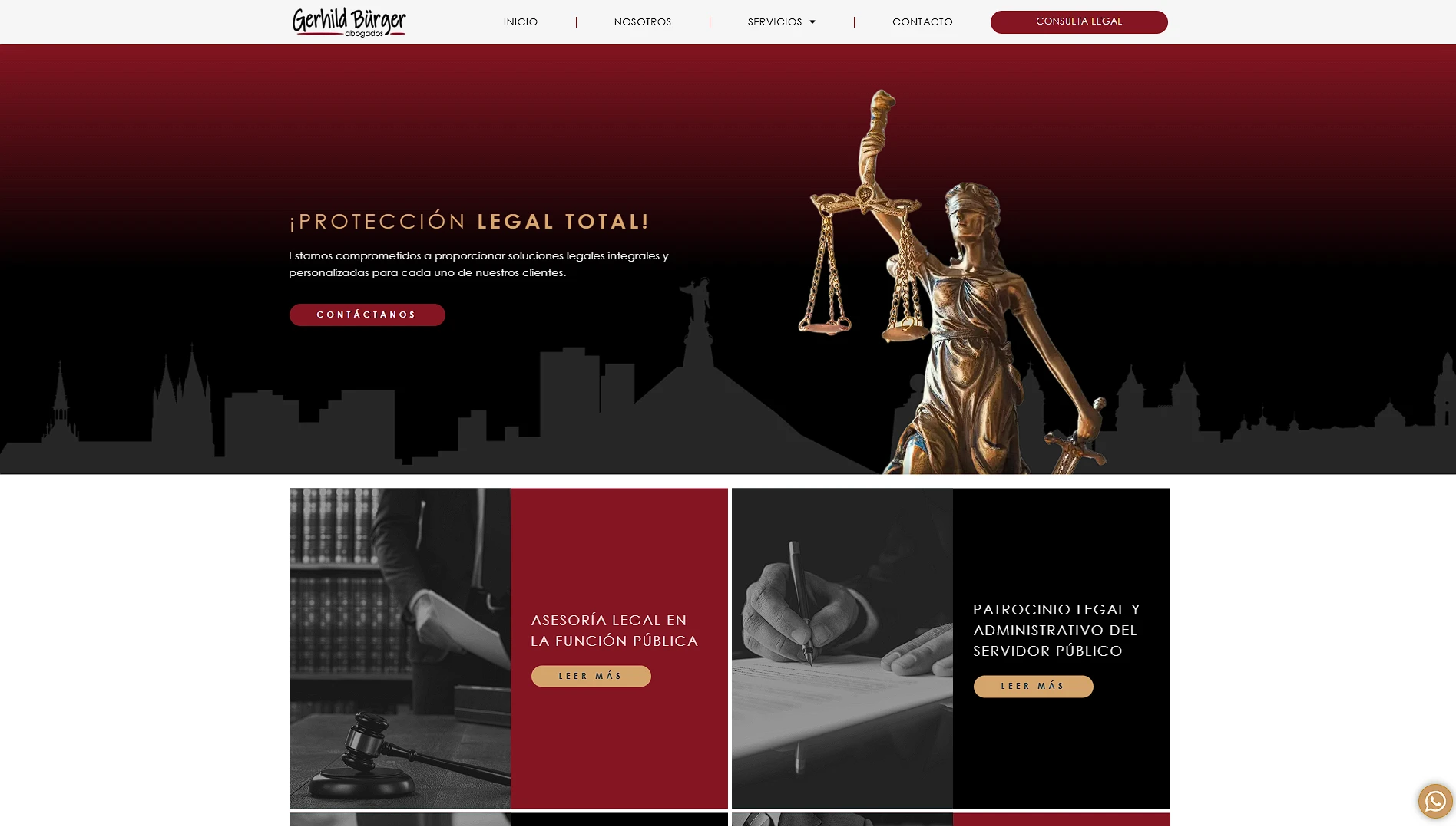 Gerhild Burger Abogados — Desarrollo y Diseño Web por Carlos Viteri