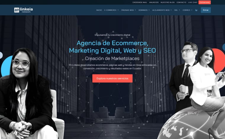 Linkeia Network — Desarrollo y Diseño Web por Carlos Viteri