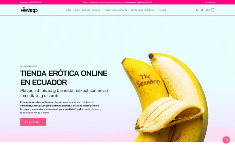 The Sex Shop — Desarrollo y Diseño Web por Carlos Viteri