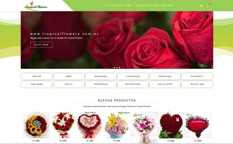 Tropical Flowers — Desarrollo y Diseño Web por Carlos Viteri